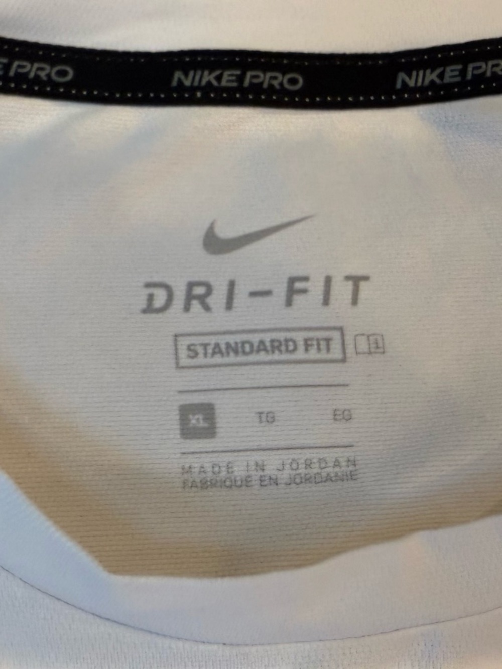 Nike Pro DriFit sleeveless tee, XL, white - Picture 3 of 5